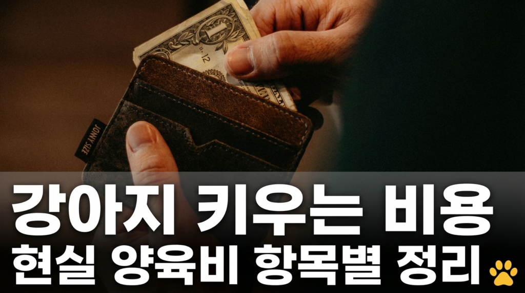 강아지 키우는 비용 현실 양육비 항목별 정리