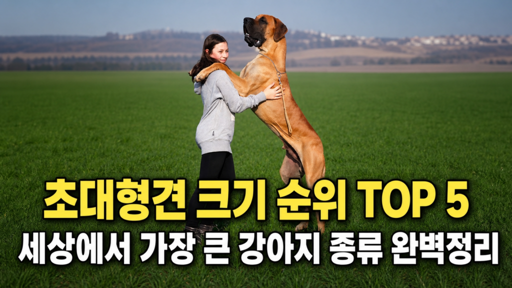 초대형견 크기 순위 TOP 5 - 그레이트 데인과 여성의 크기 비교, 세상에서 가장 큰 강아지 종류 완벽정리