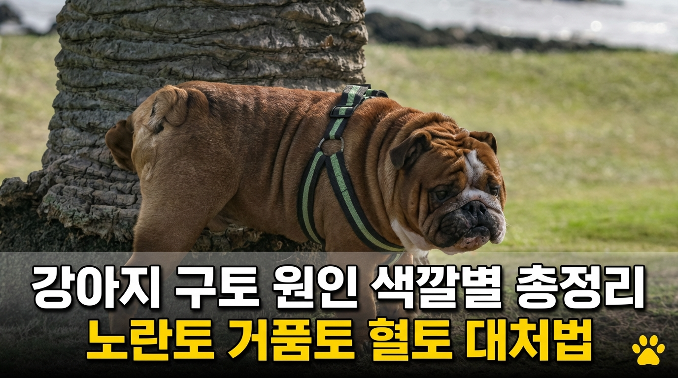 강아지 구토 원인 색깔별 총정리 노란토 거품토 혈토 대처법