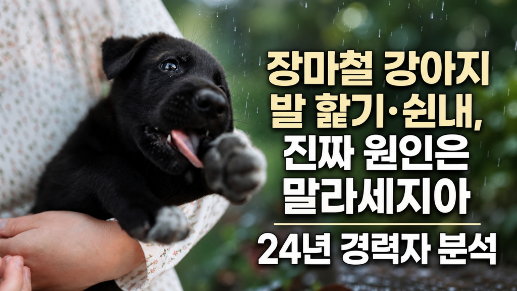 강아지 말라세지아 피부염 발 핥기 증상