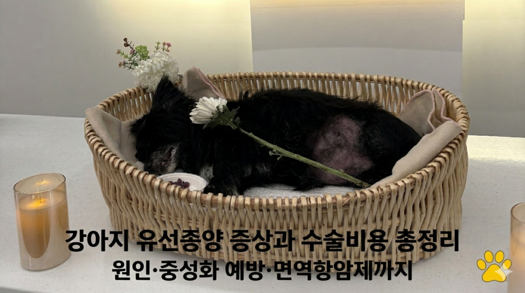 강아지 유선종양 증상 수술비용 면역항암제