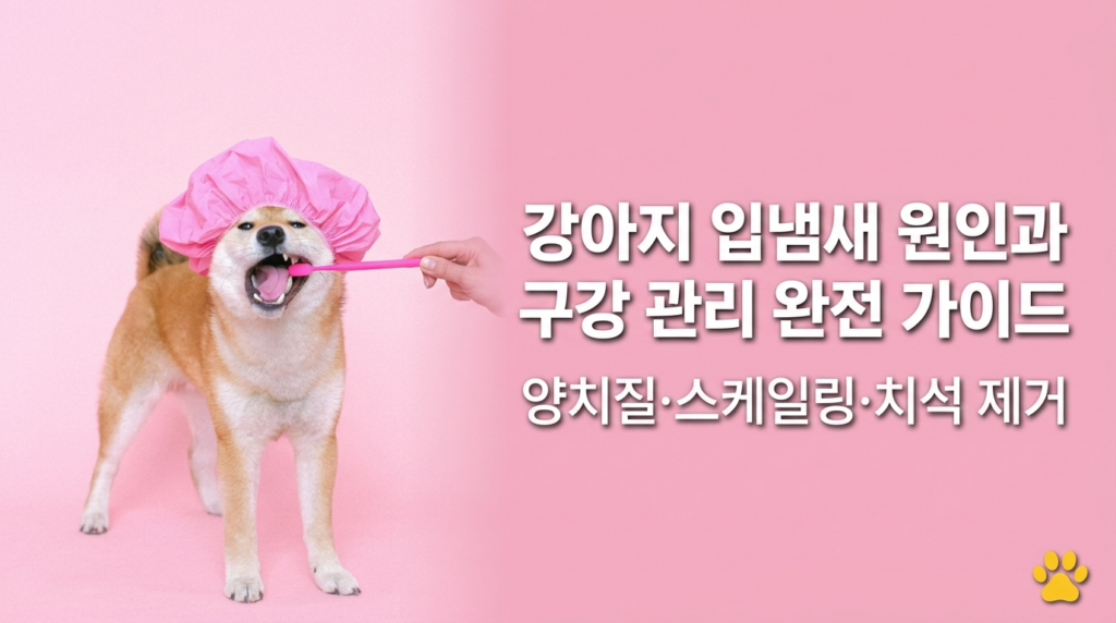 강아지 입냄새 원인 구강 관리 스케일링 치석 제거