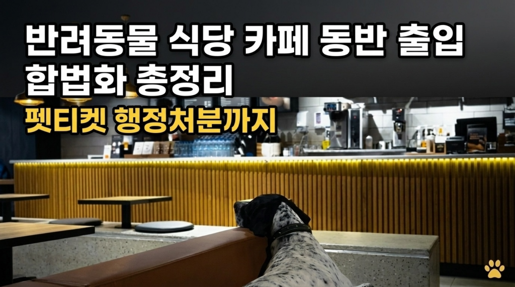 반려동물 식당 카페 동반출입 합법화 펫티켓 행정처벌