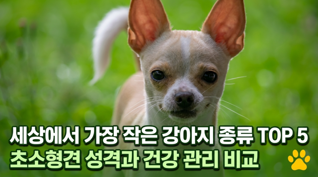 세상에서 가장 작은 강아지 종류 TOP5 초소형견 성격 건강 관리 비교